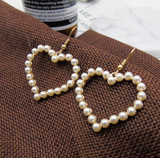 Summer Pearl Heart Earrings - Simply Basy
