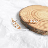 Delicate Pea Plant Pearl Earrings For Women - Simply Basy