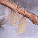 Natural Bohemian Leaf Earrings - Simply Basy