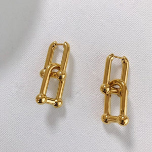 Golden Hoop Earrings - Simply Basy
