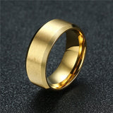 Gold Plated Matte Band Ring - Simply Basy