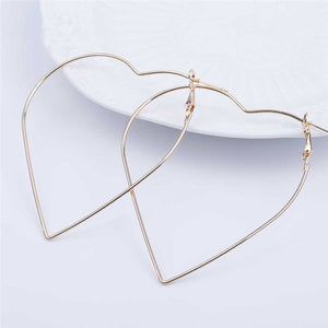 Heart Hoop Earrings - Gold and Rose Gold - Simply Basy