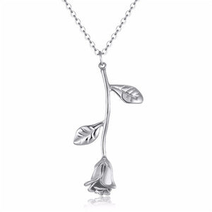 Rose Necklace - Silver - Simply Basy