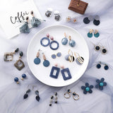 Cobalt Petal Drop Earrings - Simply Basy