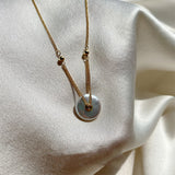 Gold Plated Round Pearl Necklace - Simply Basy
