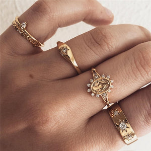 Golden Sunflower Rings Collection - Simply Basy