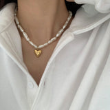 Gold Plated Heart Necklace - Simply Basy