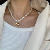 Gold Plated Heart Necklace - Simply Basy