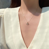 Zircon Butterfly Necklace - Simply Basy